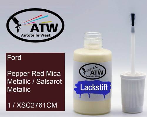 Ford, Pepper Red Mica Metallic / Salsarot Metallic, 1 / XSC2761CM: 20ml Lackstift, von ATW Autoteile West.